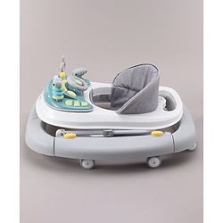 Babyhug 2 In 1 Multifunctional Baby Walker Cum Rocker With 3 Level Height Adjustment & Musical Play Tray -Green