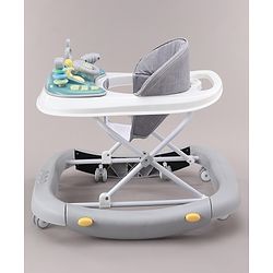 Babyhug 2 In 1 Multifunctional Baby Walker Cum Rocker With 3 Level Height Adjustment & Musical Play Tray -Green