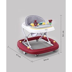 Babyhug 2 In 1 Multifunctional Baby Walker Cum Rocker With 3 Level Height Adjustment & Musical Play Tray -Green