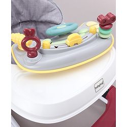 Babyhug 2 In 1 Multifunctional Baby Walker Cum Rocker With 3 Level Height Adjustment & Musical Play Tray -Green