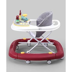 Babyhug 2 In 1 Multifunctional Baby Walker Cum Rocker With 3 Level Height Adjustment & Musical Play Tray -Green