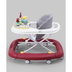 Babyhug 2 In 1 Multifunctional Baby Walker Cum Rocker With 3 Level Height Adjustment & Musical Play Tray -Green