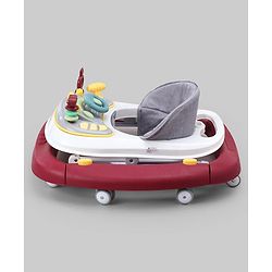 Babyhug 2 In 1 Multifunctional Baby Walker Cum Rocker With 3 Level Height Adjustment & Musical Play Tray -Green