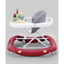 Babyhug 2 In 1 Multifunctional Baby Walker Cum Rocker With 3 Level Height Adjustment & Musical Play Tray -Green