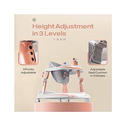 Babyhug Multi-functional Musical Baby Walker- Orange