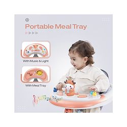 Babyhug Multi-functional Musical Baby Walker- Orange