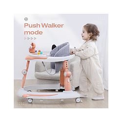 Babyhug Multi-functional Musical Baby Walker- Orange