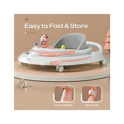 Babyhug Multi-functional Musical Baby Walker- Orange