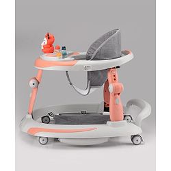 Babyhug Multi-functional Musical Baby Walker- Orange