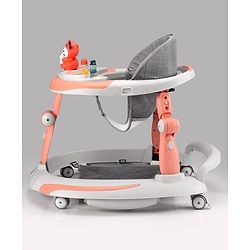 Babyhug Multi-functional Musical Baby Walker- Orange