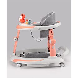 Babyhug Multi-functional Musical Baby Walker- Orange