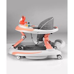 Babyhug Multi-functional Musical Baby Walker- Orange