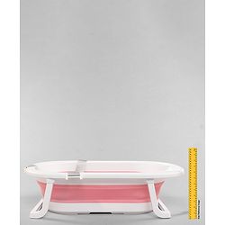 Babyhug Foldable Bath Tub with Printed Cushion - Pink