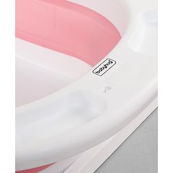 Babyhug Foldable Bath Tub with Printed Cushion - Pink