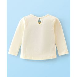 Babyhug Cotton Knit Full Sleeves T-Shirt with Rainbow Graphic Print - Off White