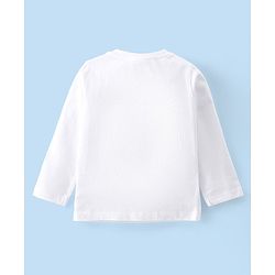 Babyhug 100% Cotton Full Sleeves T-Shirt with Text Graphics Print & Striped Pack of 3  - Blue & White