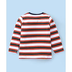 Babyhug 100% Cotton Full Sleeves T-Shirt with Text Graphics Print & Striped Pack of 3  - Blue & White