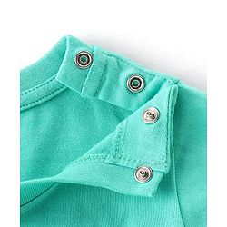 Babyhug Cotton Knit Full Sleeves T-Shirt Graphic Text Print - Green