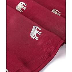 Babyhug Woven Full Sleeves Foil Printed Kurta & Pyjama Set - Maroon & White