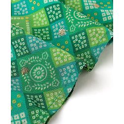 Babyhug Full Sleeves Printed with Sequenced Embroidered Kurta & Pyjama Set - Green