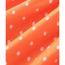 Babyhug Cotton Woven Frock with Half Sleeves T-Shirt Polka Dot Print - Multicolour