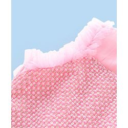 Babyhug Sleeveless Sequenced Choli with Embroidered Lehenga and Dupatta - Pink