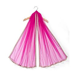 Babyhug Half Sleeves Sequenced Choli with Embroidered Lehenga and Dupatta Set - Fuschia
