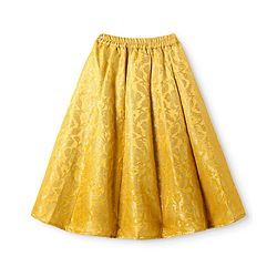 Babyhug  Brocade Sleeveless Floral Printed Choli Lehenga Set with Dupatta - Yellow