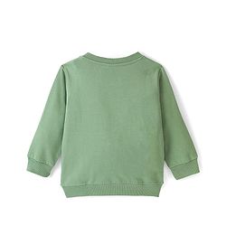 Babyhug 100% Cotton Knit Full Sleeves Sweatshirt With Teddy & Fox Graphics - Green