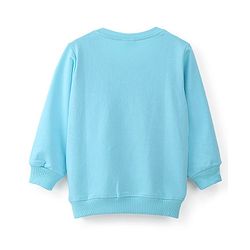 Babyhug 100% Cotton Full Sleeves Sweatshirt With Graphics Elephant Print - Blue