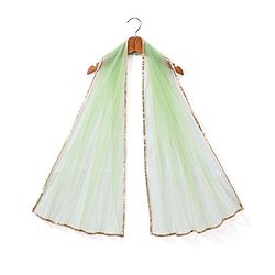 Babyhug Sleeveless Zari Embroidered Choli Lehenga & Dupatta Set - Green