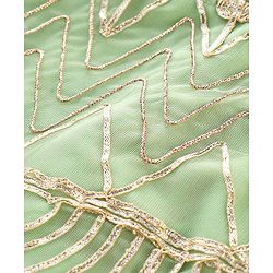 Babyhug Sleeveless Zari Embroidered Choli Lehenga & Dupatta Set - Green