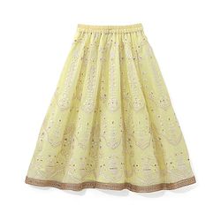 Babyhug Sleeveless Choli with Thread Embroidered Lehenga  and Dupatta Set - Yellow