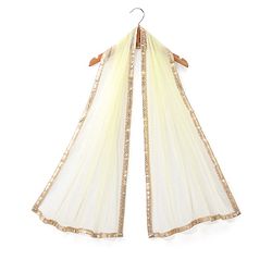 Babyhug Sleeveless Choli with Thread Embroidered Lehenga  and Dupatta Set - Yellow