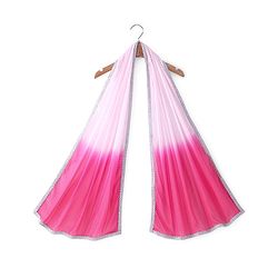 Babyhug Half Sleeves Mirror Embroidered Choli with Tie & Dye Lehenga Set With Dupatta - White & Pink