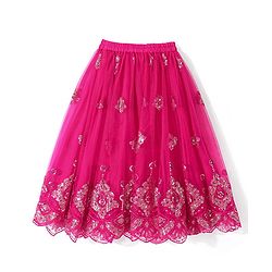 Babyhug Sleeveless Zari with Sequenced Choli with  Embroidered Lehenga  and Dupatta Set - Fuschia