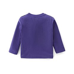 Babyhug 100% Cotton Knit Full Sleeves T-Shirt with Text Graphics - Violet