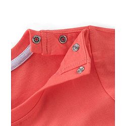 Babyhug 100% Cotton Knit Full Sleeves T-Shirt with Graphics Text Print -  Light Red