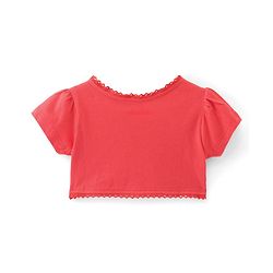 Babyhug Poplin Half Sleeves Shrug with Frock - White & Pink