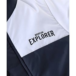 Babyhug Woven Full Sleeves Hoodies Text Print - Black White & Green