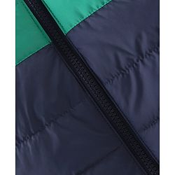 Babyhug Full Sleeves Hooded Quilted Jacket - Blue