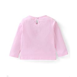Babyhug 100% Cotton Full Sleeves Tee Elephant Print - Pink