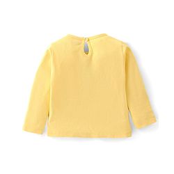 Babyhug 100% Cotton Full Sleeves Tee Flowers Print - Yellow
