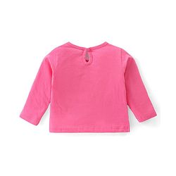 Babyhug 100% Cotton Full Sleeves Bee Graphics Printed T-Shirt - Pink