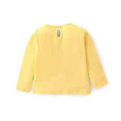 Babyhug 100% Cotton Full Sleeves Tee Text Print - Yellow
