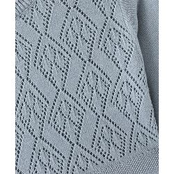 Babyhug Full Sleeves Woollen Dress - Blue