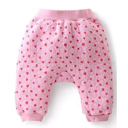 Babyhug Cotton Knit Full Sleeves Heart Printed Hoodie & Lounge Pant Set - Pink