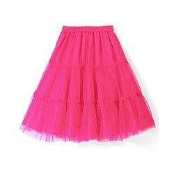 Babyhug Woven Half Sleeves Embroidered Choli and Net Lehenga with Dupatta - Pink