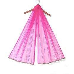 Babyhug Woven Half Sleeves Embroidered Choli and Net Lehenga with Dupatta - Pink