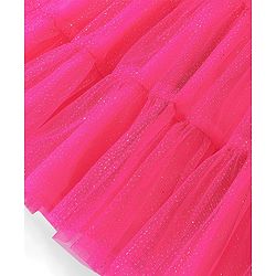Babyhug Woven Half Sleeves Embroidered Choli and Net Lehenga with Dupatta - Pink